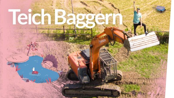 Teich Baggern Schaufeln, Schwimmen, Schlägerei Kliemannsland