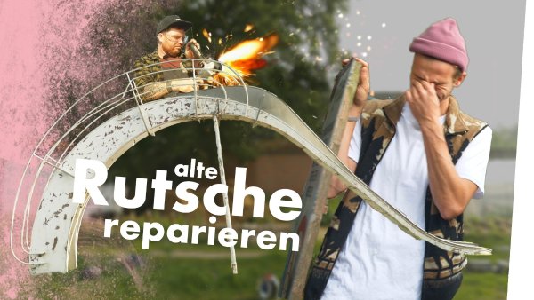 RIESEN WASSERRUTSCHE für den TEICH restaurieren! (50 Jahre alt)