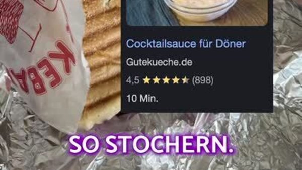 Direkt Ick, wenn er Döner mit Gabel isst.
